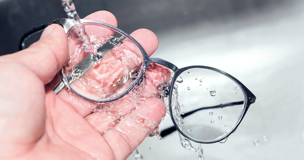 Washing Glasses’ Frames and Lenses